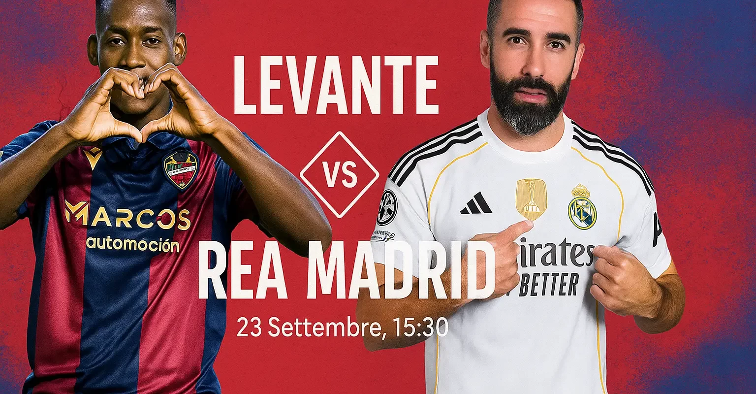 Pronostico Liga Spagnola Levante vs Real Madrid | Quote, Statistiche e Analisi Pre-Partita