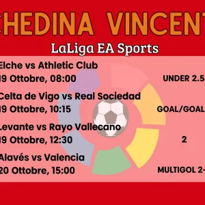 Schedina Vincente – LaLiga 19-20 Ottobre 2025